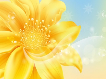 Goldenen Blume-Vektorgrafik