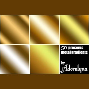 gradientes de metais dourados