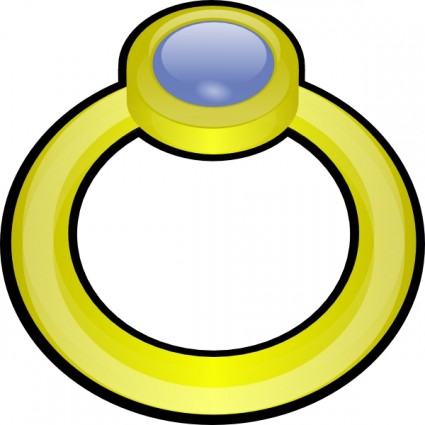 金色圆环与宝石剪贴画