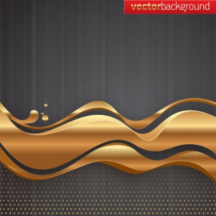 Golden gelombang untuk latar belakang vektor