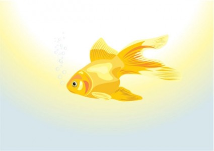 Золотая рыбка вектор