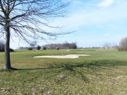 Lapangan Golf ruang hijau bunker