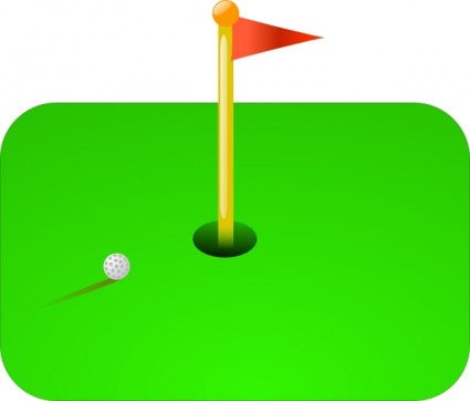 Golf bendera bola clip art