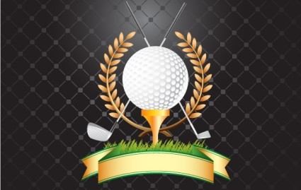 Golf câu lạc bộ golf lúa mì vector