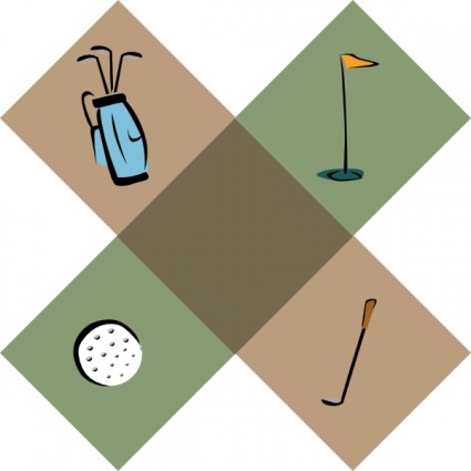 Golf Symbole ClipArt