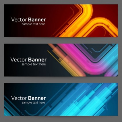 vektor banner01 terang yang cantik