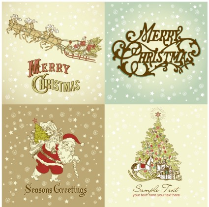 Gorgeous Christmas Santa Claus Vector Pattern