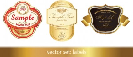 Gorgeous Classic Bottle Label Vector