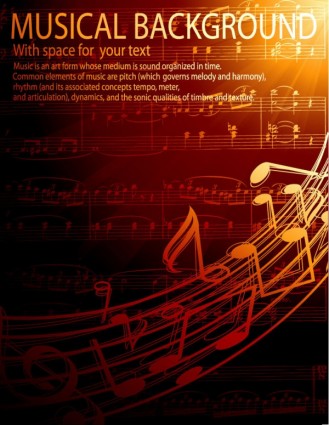 Gorgeous Classical Music Background Vector