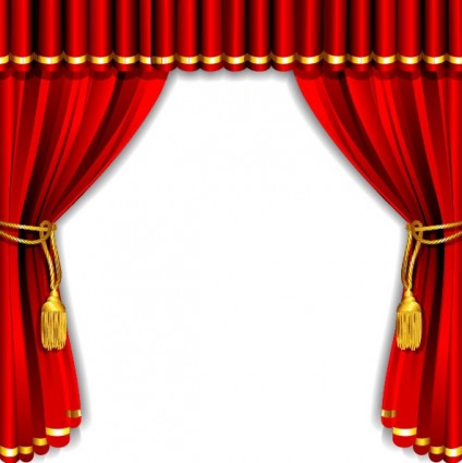 Gorgeous Curtain Of Red Vector