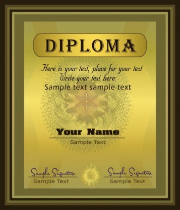 splendido diploma certificato template vettoriale