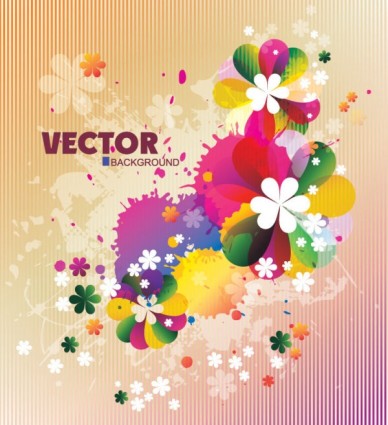 bunga-bunga cantik shading vektor