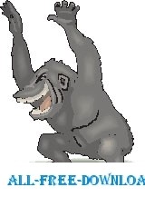 gorila marah