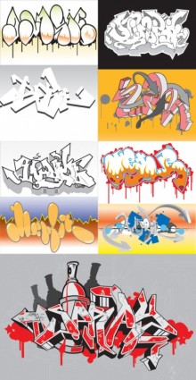 Graffiti Schriftarten Vektor
