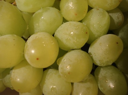 fruta de la uva verde