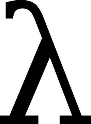 huruf Yunani lambda clip art
