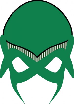 masker alien hijau clip art