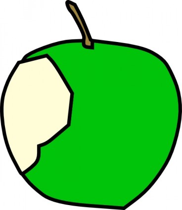 clip art de manzana verde