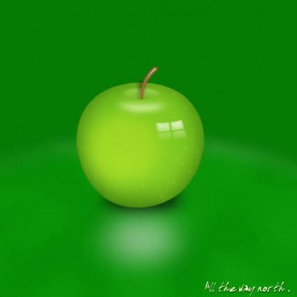 apel hijau berlapis file sumber psd