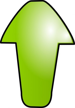 clip art de flecha verde