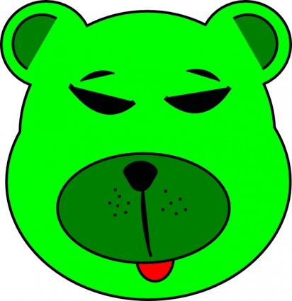 الدب الأخضر قصاصة فنية