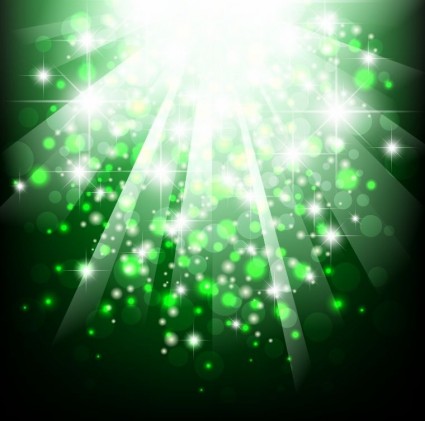 グリーンのボケ味光の抽象的な背景のベクトル図