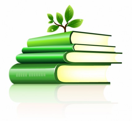 Grünes Buch-stack