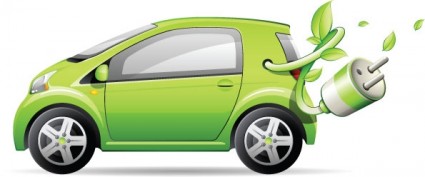зеленые автомобили вектор