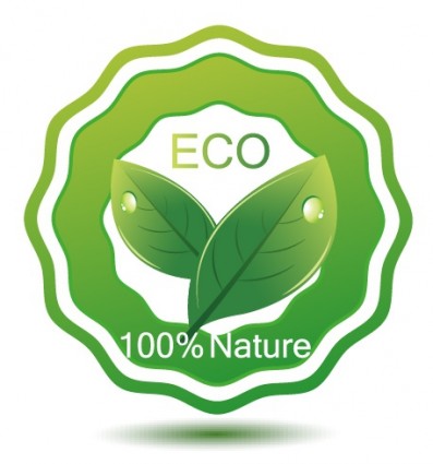 hijau eco ramah lencana