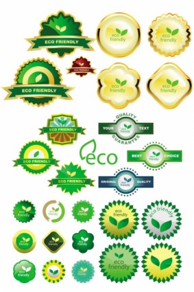 vector de la etiqueta ecológica verde