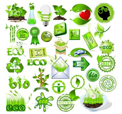緑の要素のベクター
