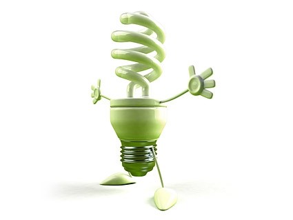 imagens de menino de lâmpadas de economia de energia verde