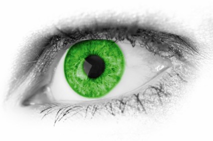 particolare occhio verde