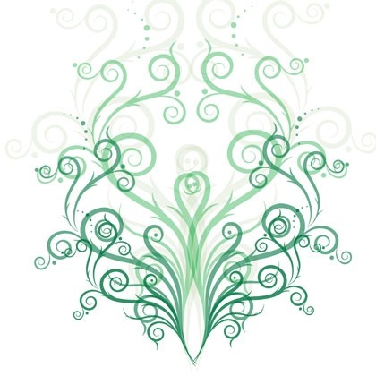 fashion vert floral vector