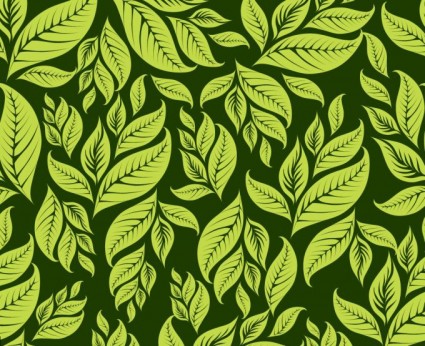 緑の花柄のパターン