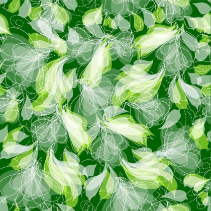 fondo transparente verde patrón floral