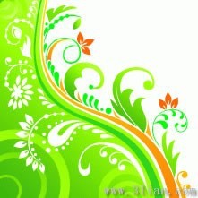 vettore floreale verde