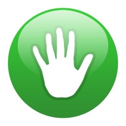 grüne Kugel-hand