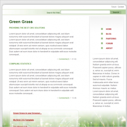 Зеленая трава шаблон