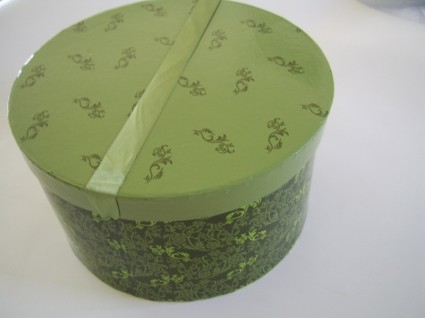 caixa de chapéu verde