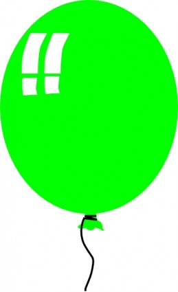 image clipart ballon hélium vert