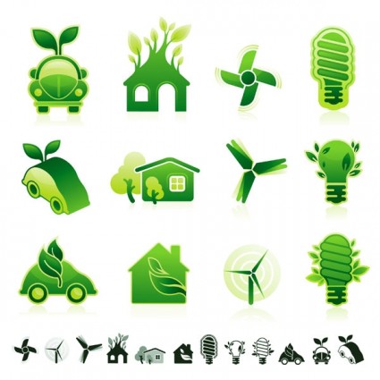 grünes Symbol Vektor