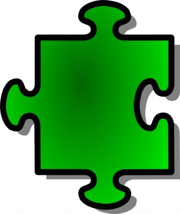 hijau jigsaw sepotong clip art