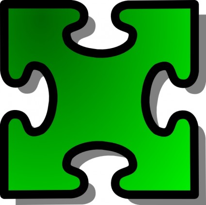 녹색 퍼즐 조각 클립 아트