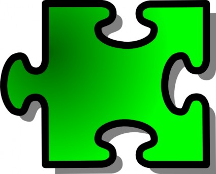 Yeşil jigsaw parça küçük resim