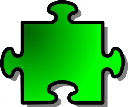 緑色のジグソー パズル クリップ アート