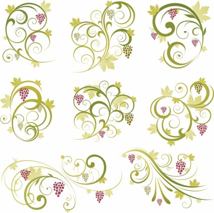 Green Lace Pattern Vector