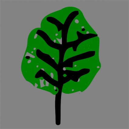 clip art de hoja verde