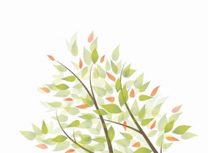 녹색 나뭇잎 벡터 그래픽 배경