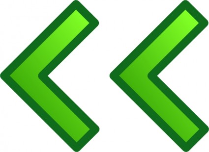 Grüne Linke Doppelpfeile set ClipArt